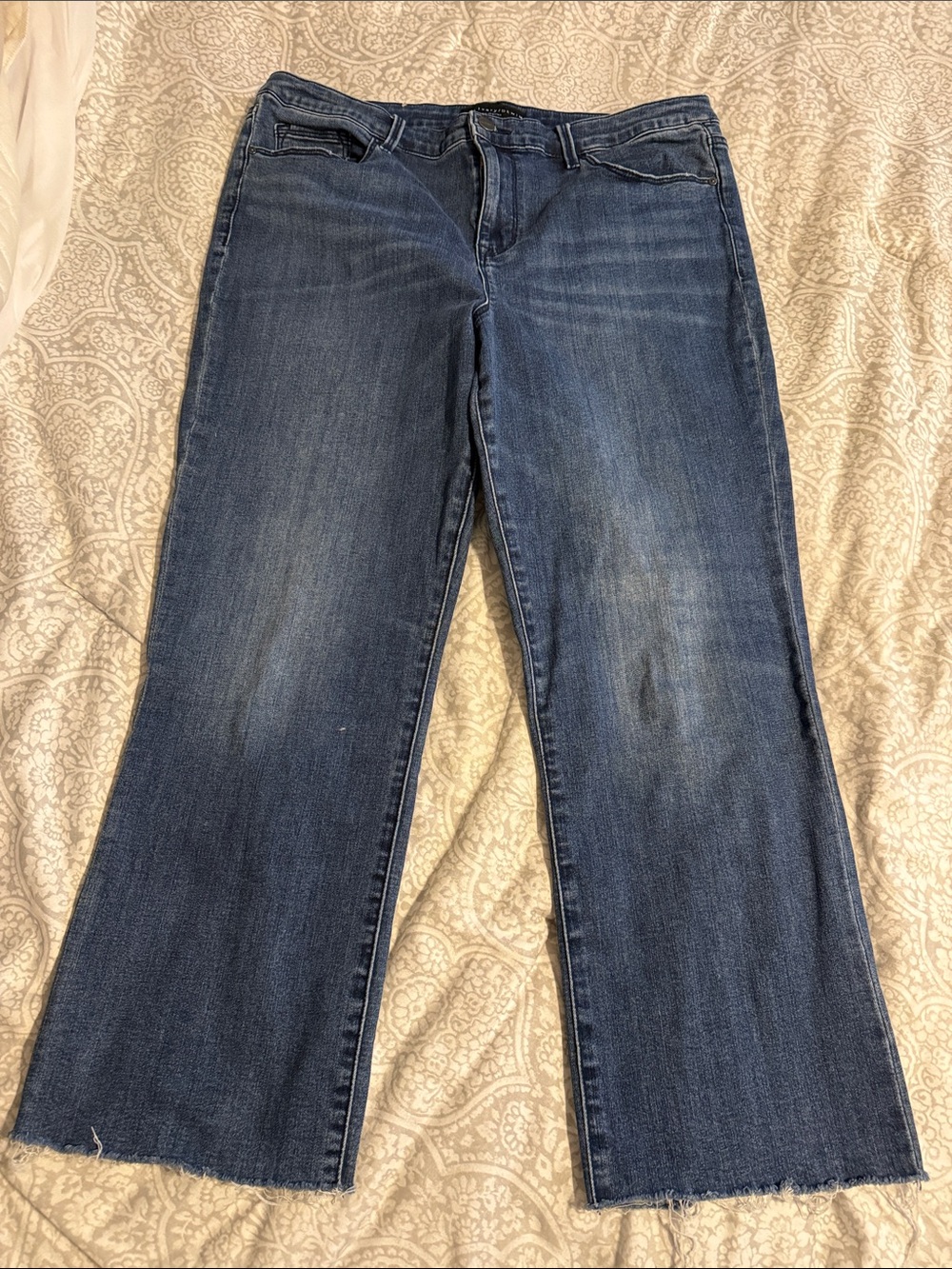 Sanctuary Wide-Leg Flare Jeans in Dark Blue Wash